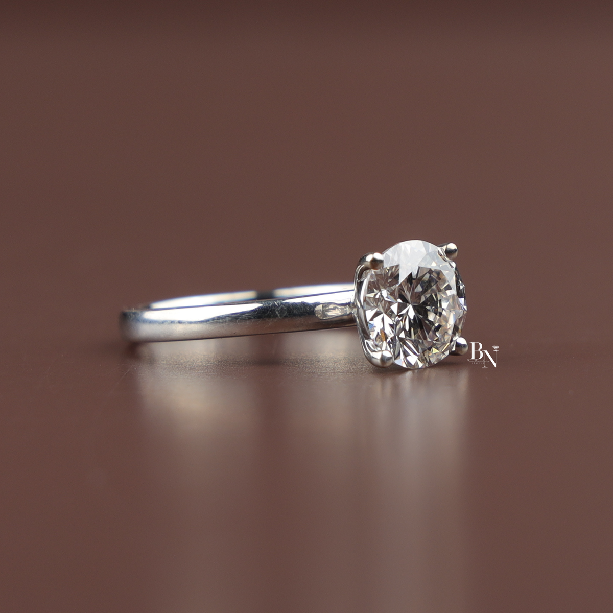 2ct Round Lab Grown Diamond Engagement Ring, 4 Prong Solitaire Ring, Classic Minimalist