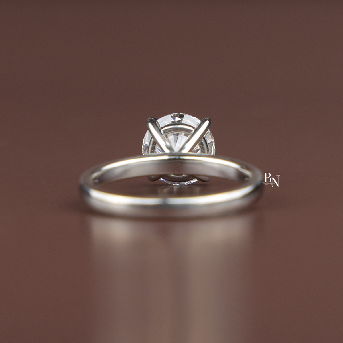 2ct Round Lab Grown Diamond Engagement Ring, 4 Prong Solitaire Ring, Classic Minimalist