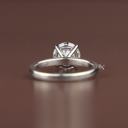 2ct Round Lab Grown Diamond Engagement Ring, 4 Prong Solitaire Ring, Classic Minimalist