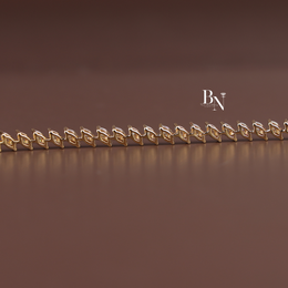 Marquise Cut Lab Grown Diamond Tennis Bracelet, 2.60 CTW Diagonal Slant Diamond Chain, Yellow Gold Fine Jewelry