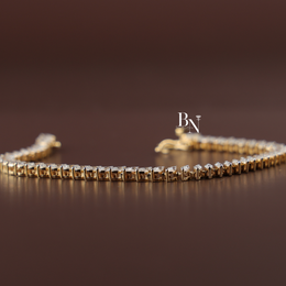 Marquise Cut Lab Grown Diamond Tennis Bracelet, 2.60 CTW Diagonal Slant Diamond Chain, Yellow Gold Fine Jewelry