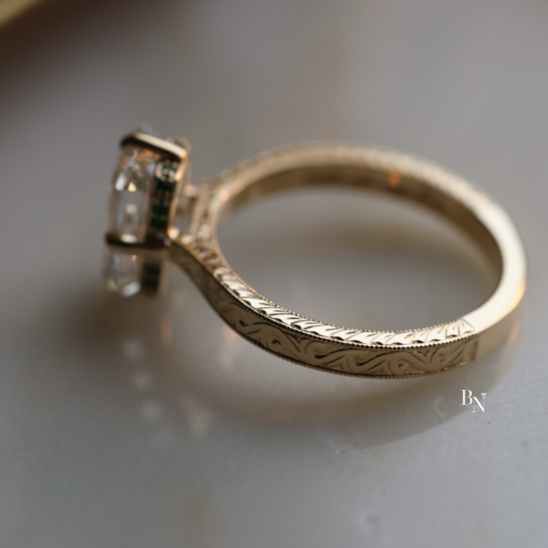 2ct Emerald Cut Lab Grown Diamond Engagement Ring For Arundhati