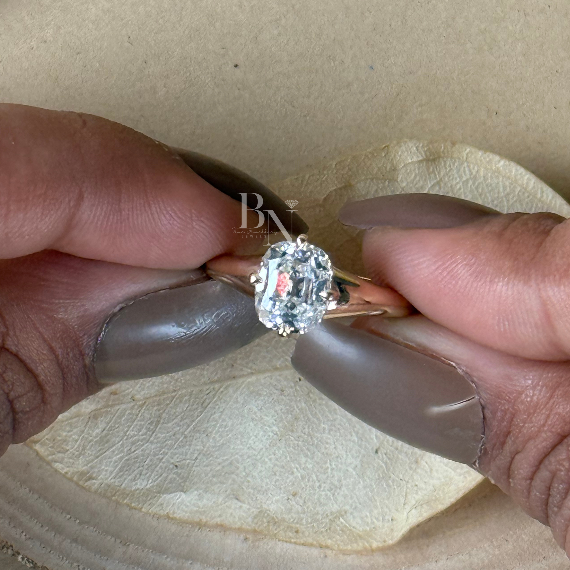 2ct Old Mine Cushion Lab Grown Diamond Engagement Ring | 14K Yellow Gold Vintage Solitaire | Antique Cushion | Type IIa IGI Certified