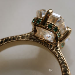 2ct Emerald Cut Lab Grown Diamond Engagement Ring For Arundhati