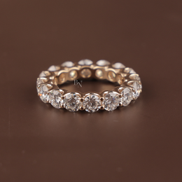 5ct Round Lab Grown Diamond Eternity Band | Shared Prong Full Eternity 14K Gold