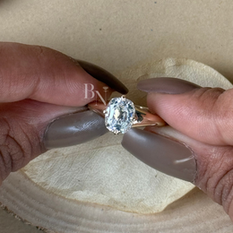 2ct Old Mine Cushion Lab Grown Diamond Engagement Ring | Vintage Solitaire 14K Yellow Gold