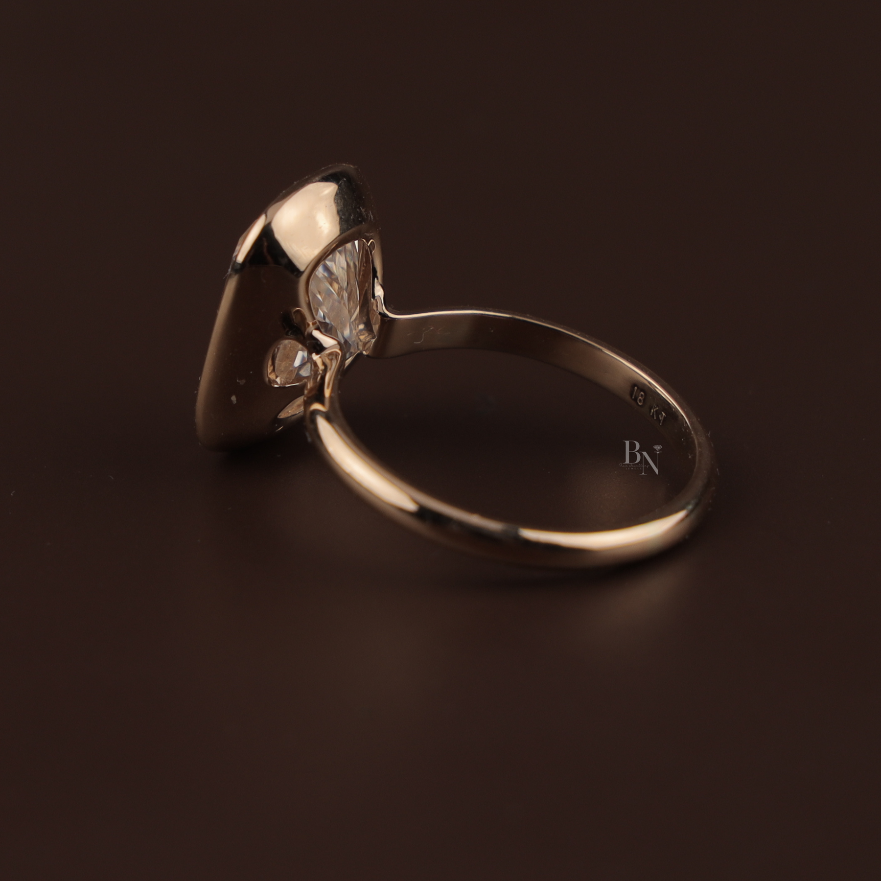 7ct Cushion Lab Grown Diamond Engagement Ring | Modern Bezel Set Solitaire 14K Yellow Gold