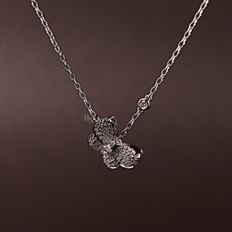1ct Marquise Lab Grown Diamond Butterfly Necklace | Pavé Diamond Wings Pendant 14K White Gold