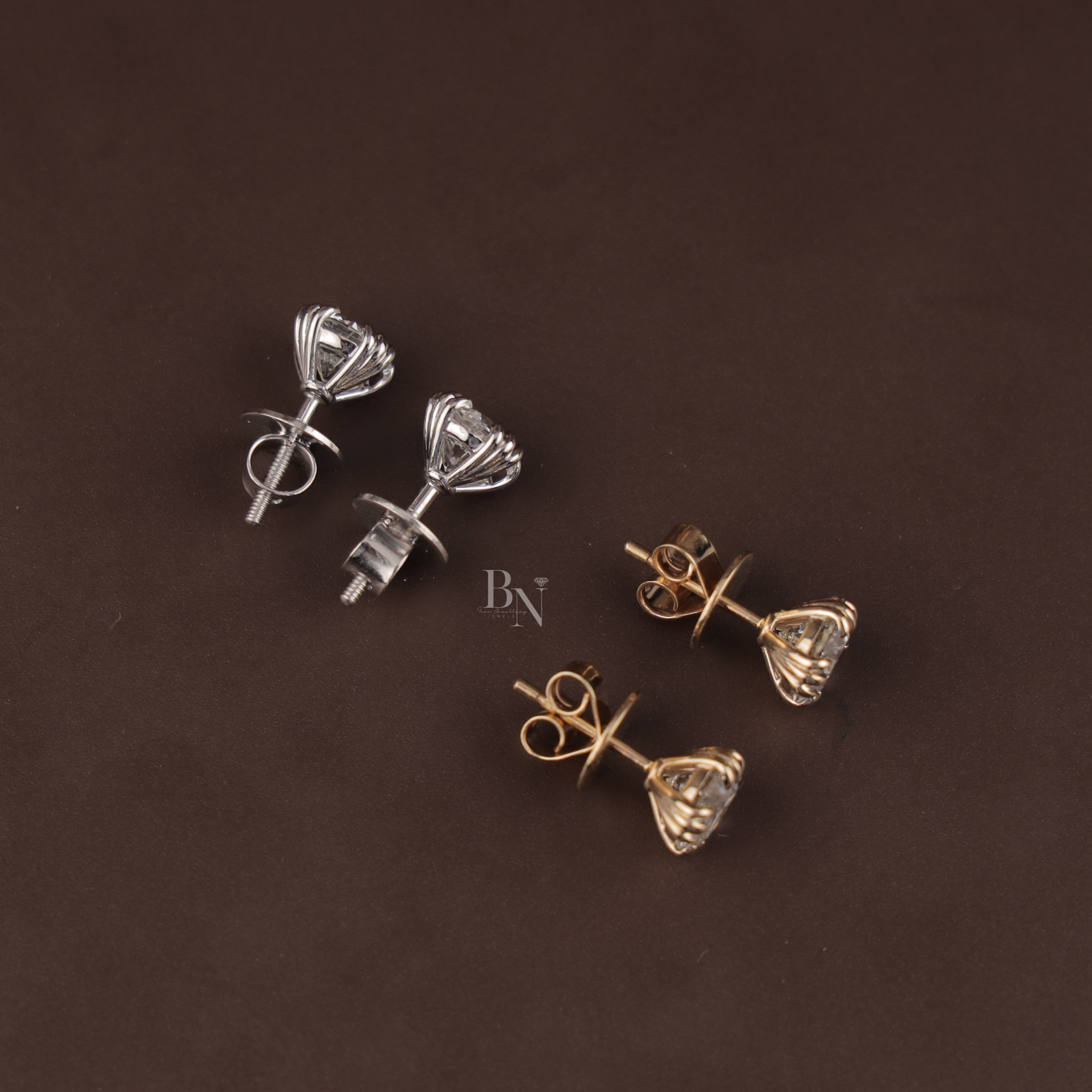 2ctw Round Lab Grown Diamond Stud Earrings | 14K White Gold | 8 Prong Crown Setting | IGI Certified | Type IIa | Luxury Anniversary Gift