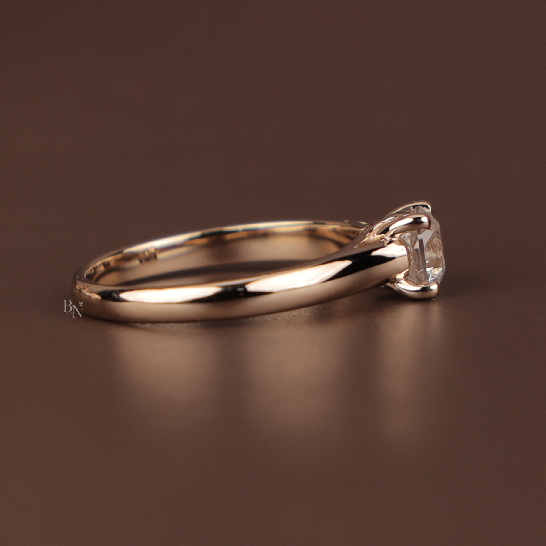 Round Brilliant Lab Grown Diamond Engagement Ring | Hidden Halo Pavé Band 14K Gold