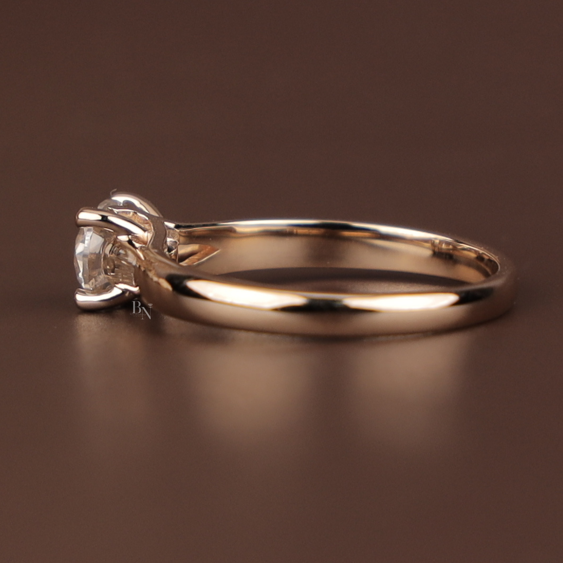 Round Brilliant Lab Grown Diamond Engagement Ring | Hidden Halo Pavé Band 14K Gold
