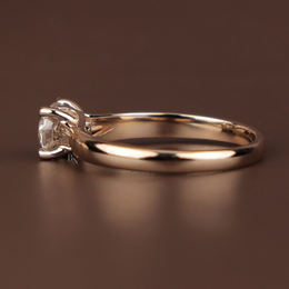 Round Brilliant Lab Grown Diamond Engagement Ring | Hidden Halo Pavé Band 14K Gold