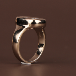 2ct Radiant Cut Lab Grown Diamond Engagement Ring | Bezel Set Signet 14K Yellow Gold
