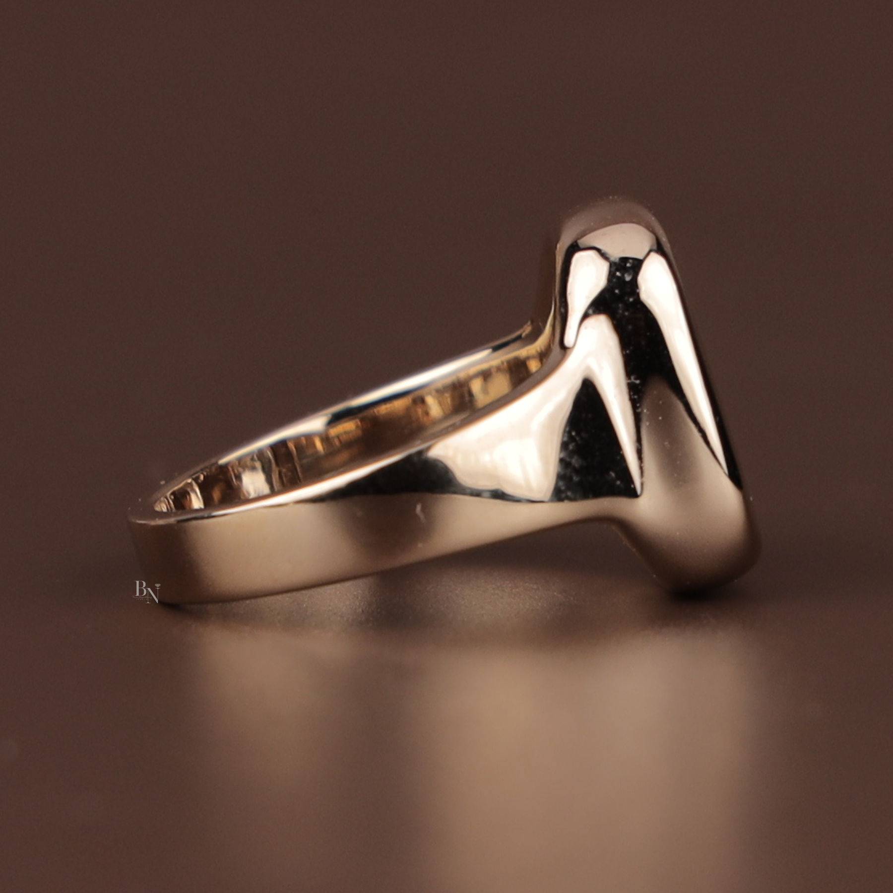 2ct Radiant Cut Lab Grown Diamond Engagement Ring | Bezel Set Signet 14K Yellow Gold