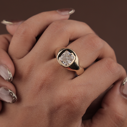 3ct Elongated Cushion Lab Grown Diamond Engagement Ring | Sculptural Bezel Organic Wave 14K Yellow Gold