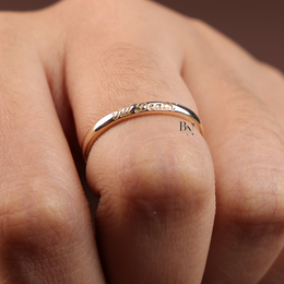 Till Death Wedding Band Set, 14K Gold Couple Rings, Matching Engraved Bands, Script Wedding Ring Set