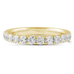 1.30ct Lab Grown Diamond Eternity Band, 14K Gold Pave Wedding Ring, 2.6mm Round Brilliant Anniversary