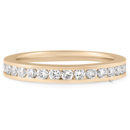 0.95ct Channel Set Lab Diamond Eternity Band, 14K Gold Round Brilliant Wedding Ring, 2.9mm