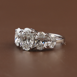 1.50ct Oval Lab Grown Diamond Five Stone Ring | 14K Gold