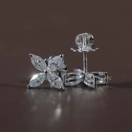 1.60ct Marquise Lab Grown Diamond Stud Earrings | Classic Solitaire 14K Gold