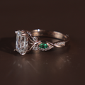 1.5ct Ashoka Cut Lab Diamond Engagement Ring | Hidden Halo Rose Gold Vine Band | Crushed Ice Radiant | IGI Certified | Unique Bridal Ring