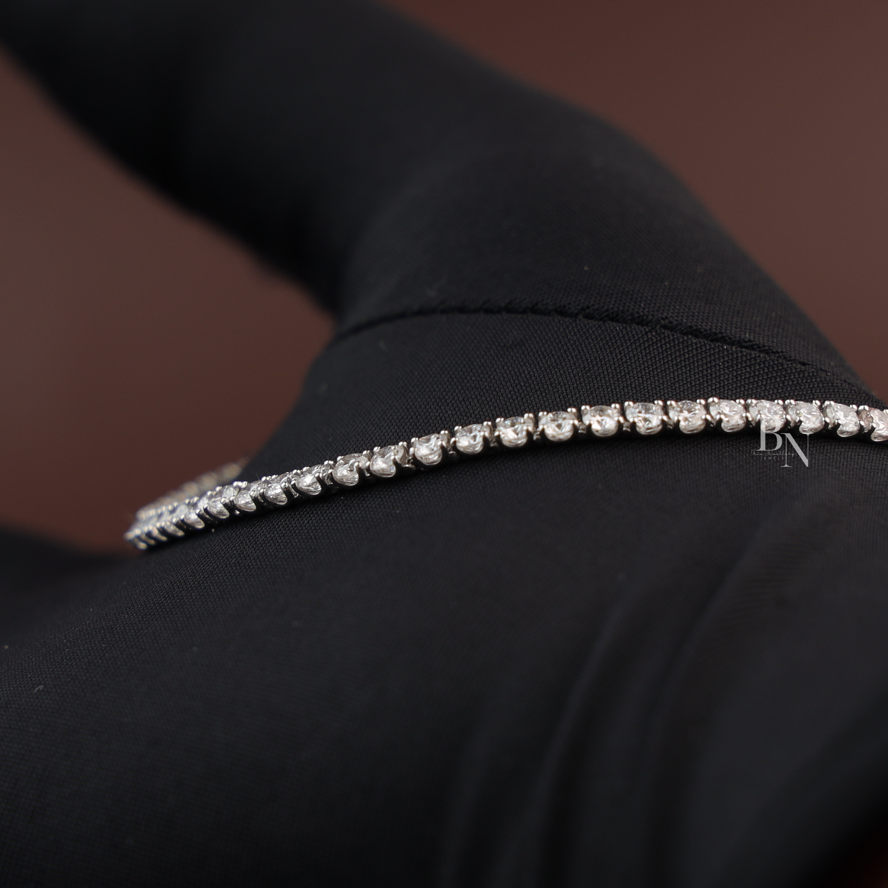 4ctw Round Lab Grown Diamond Tennis Bracelet | Classic Inline 14K White Gold