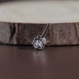Round Brilliant Lab Grown Diamond Necklace | Minimalist Solitaire Pendant 14K White Gold