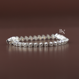 Pear Cut Lab Grown Diamond Tennis Bracelet, 5.50 CTW Teardrop Diamond Chain, Elegant Bridal Fine Jewelry