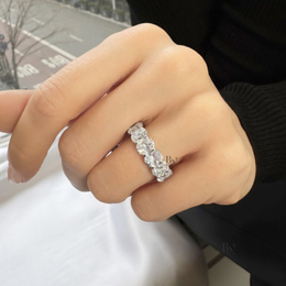 10.30CTW Cushion Cut Lab Diamond Eternity Band, Wide Full Eternity Wedding Ring, 14K Gold 6.2mm Statement Band