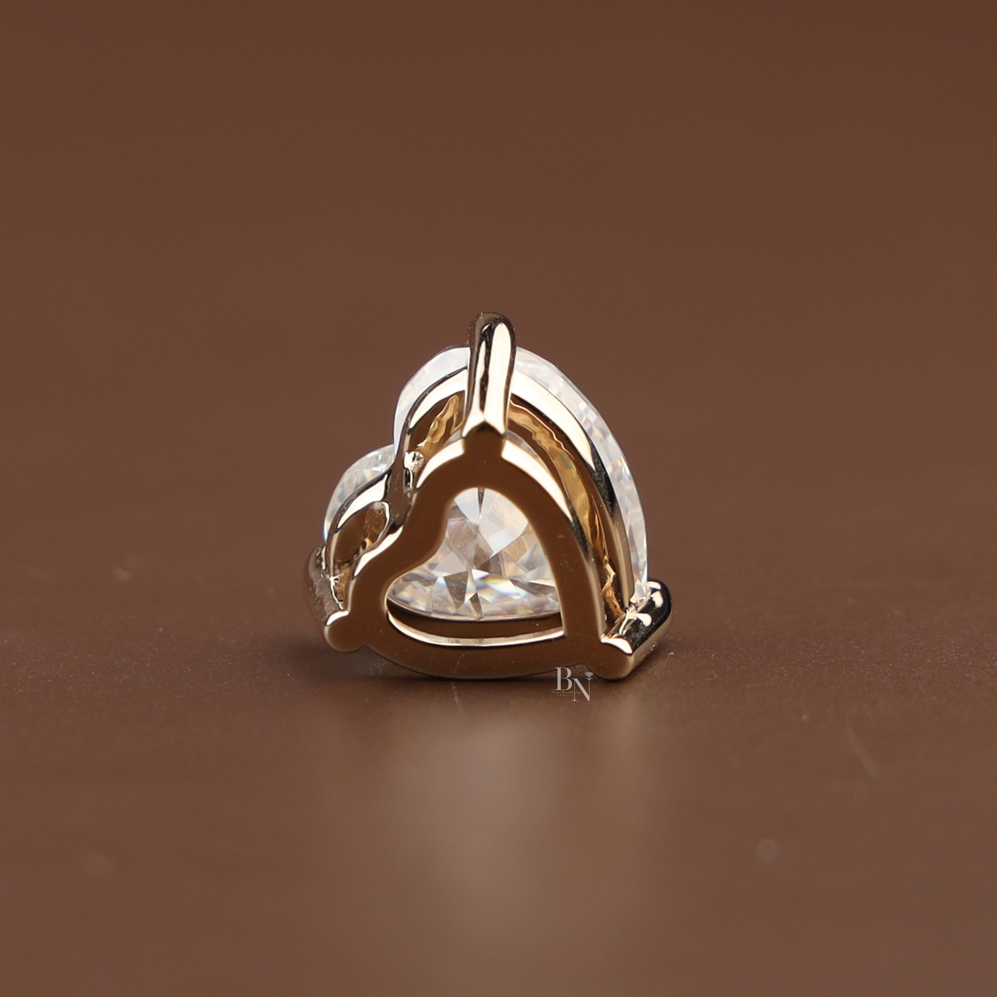 6ct Heart Cut Moissanite Pendant | 14K Yellow Gold Solitaire Necklace | Brilliant Fire Sparkle | Handmade Fine Jewelry |(ONLY PENDANT)