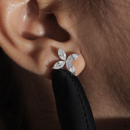1.60ct Marquise Lab Grown Diamond Stud Earrings | Classic Solitaire 14K Gold