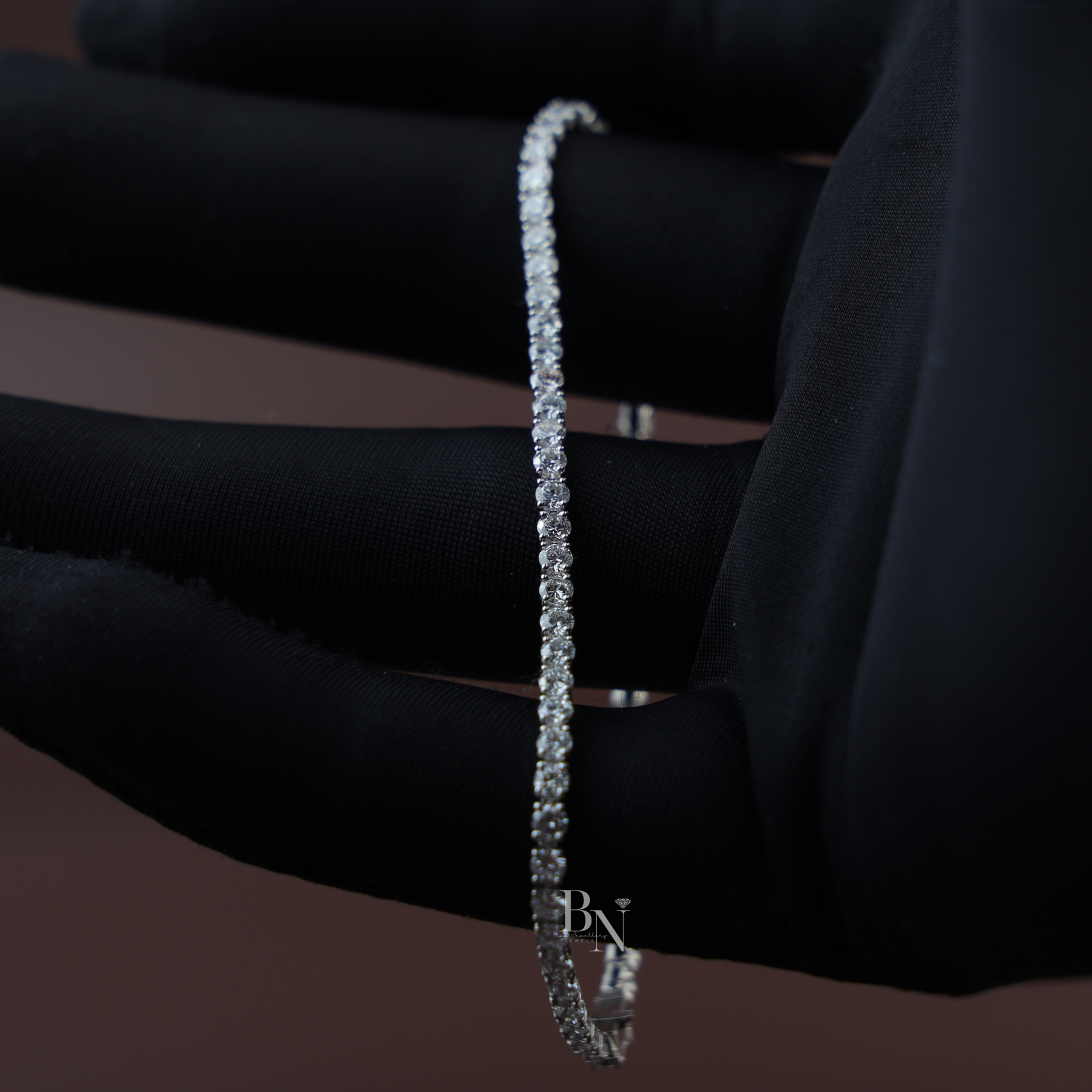 4ctw Round Lab Grown Diamond Tennis Bracelet | Classic Inline 14K White Gold