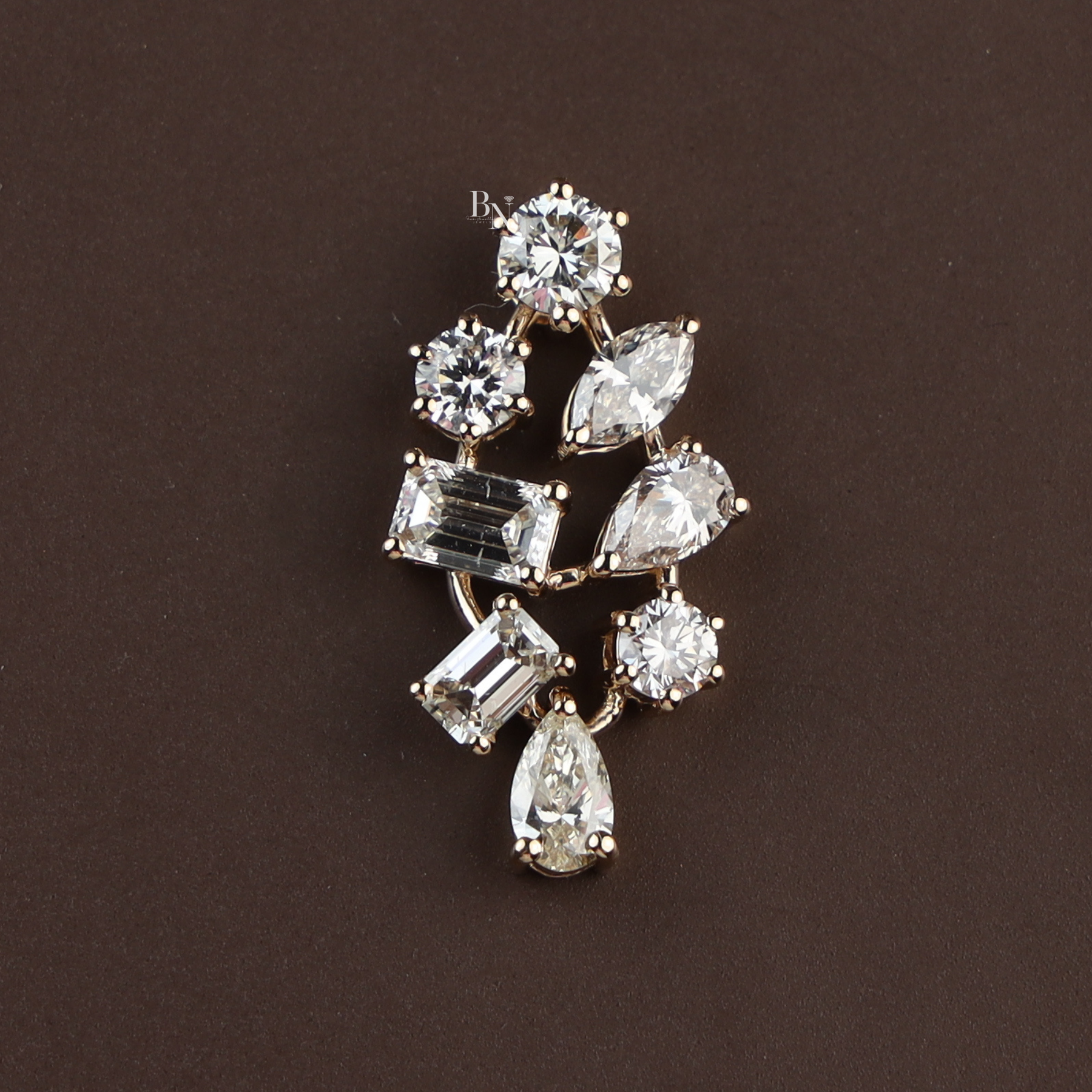 2.50ct Lab Grown Diamond Cluster Pendant | Solitaire Necklace 14K Gold