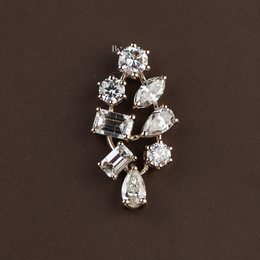 2.50ct Lab Grown Diamond Cluster Pendant | Solitaire Necklace 14K Gold