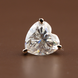 6ct Heart Cut Moissanite Pendant | Solitaire Necklace 14K Yellow Gold