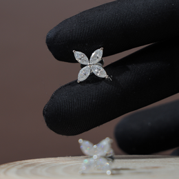 1.60ct Marquise Lab Grown Diamond Stud Earrings | Classic Solitaire 14K Gold