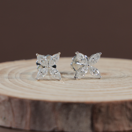 1.60ct Marquise Lab Grown Diamond Stud Earrings | Classic Solitaire 14K Gold