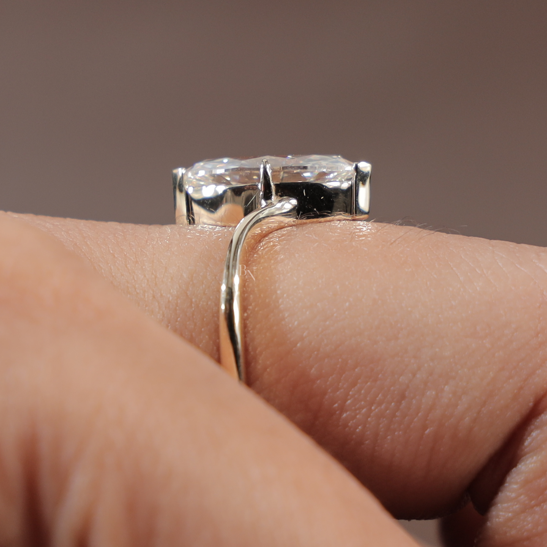 1.5ct Marquise Lab Grown Diamond Engagement Ring | Hidden Halo Solitaire 14K Gold