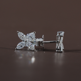 1.60ct Marquise Lab Grown Diamond Stud Earrings | Classic Solitaire 14K Gold