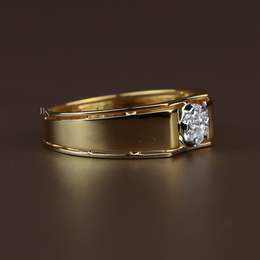 0.20ctw Cluster Lab Grown Diamond Men's Wedding Band | Modern Statement 14K Yellow Gold