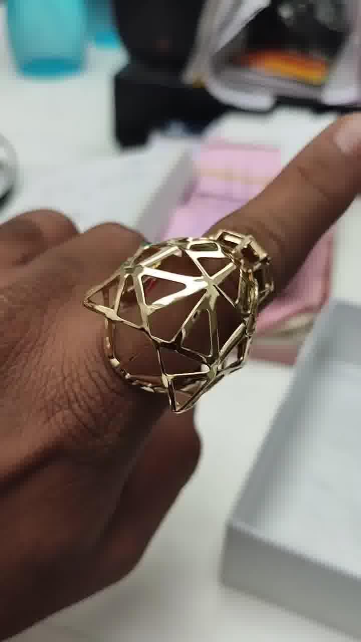 10k Yellow Gold Stylish Tiger Ring, Signet Ring for Him, Minimalist Yellow Gold Ring, 10k Yellow/White/Rose Gold Ring (customisable)