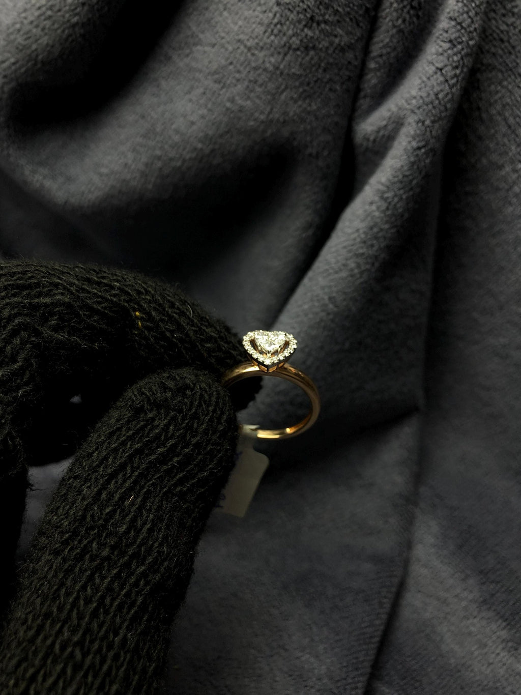 14K Solid Rose Gold Heart-Shaped Diamond Ring For Women – 0.45ct Lab-Grown Diamond ring – Engagement/Promise Gift