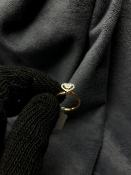 0.45ct Heart Lab Grown Diamond Ring | Engagement Promise 14K Rose Gold