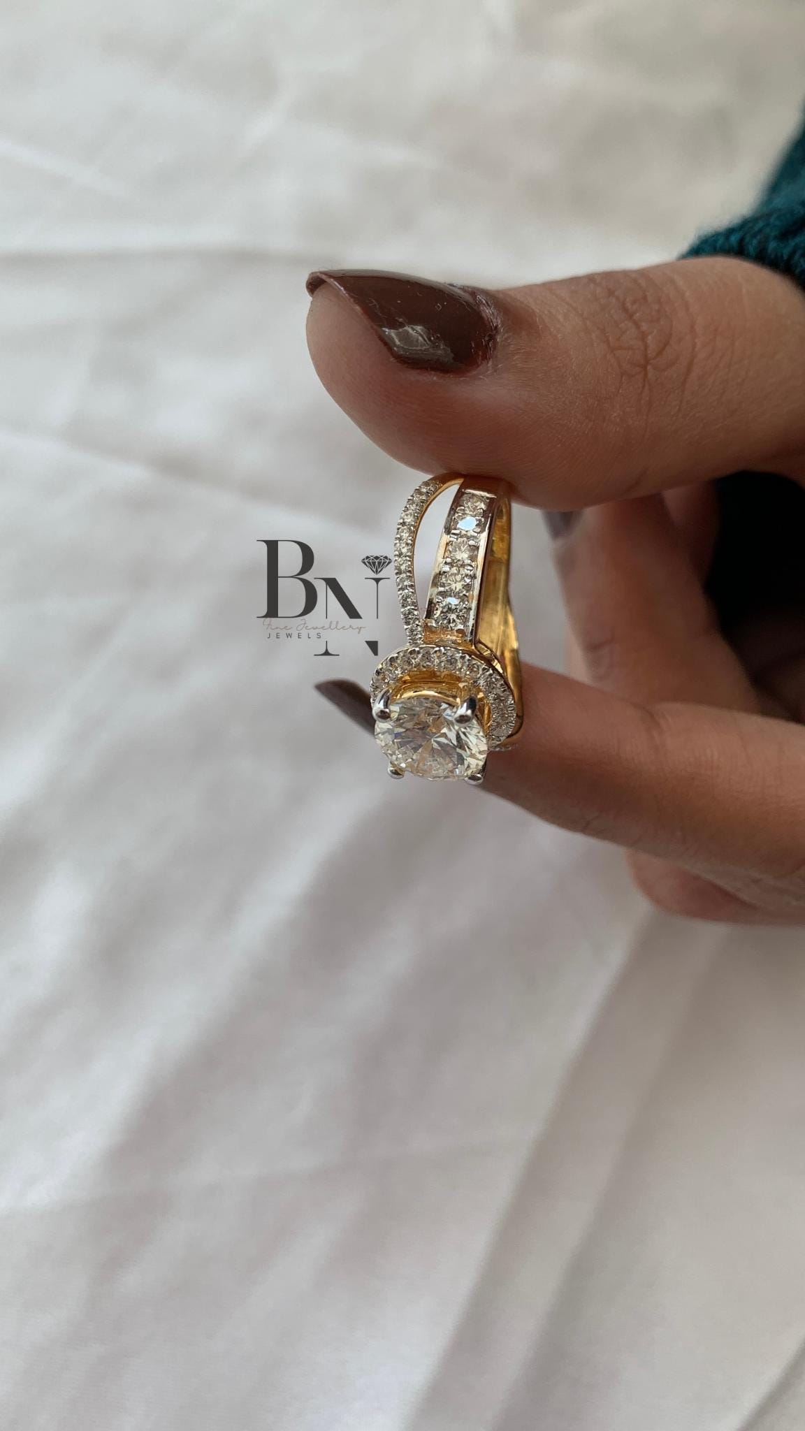 1.5 Carat Round Cut Lab Grown D VVS2 Diamond Ring / 1.5 CT Round Cut Diamond Engagement Ring / Dainty Ring / 14k Gold Round Cut Diamond Ring