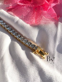 10ct Lab Grown Diamond Tennis Bracelet | Classic Inline 14K Gold