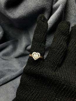 0.45ct Heart Lab Grown Diamond Ring | Engagement Promise 14K Rose Gold