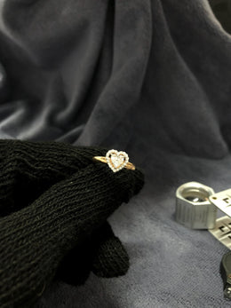 0.45ct Heart Lab Grown Diamond Ring | Engagement Promise 14K Rose Gold