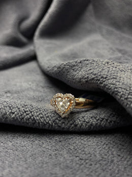 0.45ct Heart Lab Grown Diamond Ring | Engagement Promise 14K Rose Gold