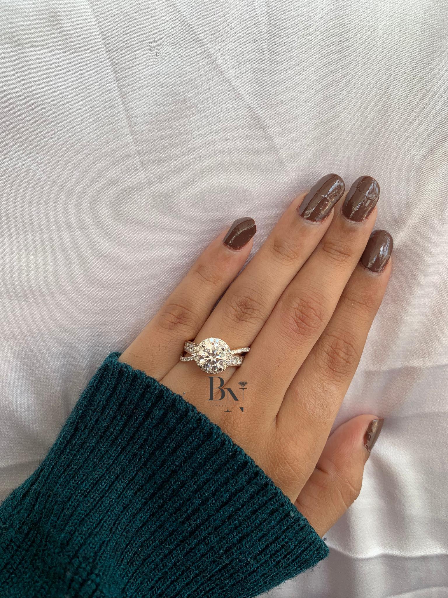 1.5 Carat Round Cut Lab Grown D VVS2 Diamond Ring / 1.5 CT Round Cut Diamond Engagement Ring / Dainty Ring / 14k Gold Round Cut Diamond Ring