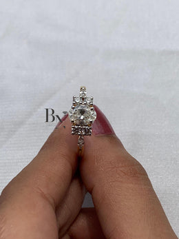 1ct Oval Lab Grown Diamond Engagement Ring | Vintage Floral Cluster 14K Gold